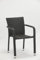 Rattan Gartenstuhl Stapelbar Höhenverstellbar 160 kg Belastbarkeit Armlehne Garten Balkon Terrasse Stapelstuhl Aluminiumgestell Outdoor & Indoor ODC-4057-BLACK | 56B x 61T x 83H cm | 2,8 kg.