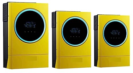 WLLKIY Hybrid-Solarwechselrichter 16,8 KW 230 VAC MPPT 120 A Solarladegerät PV-Eingang 3 * 6000 W 450 VDC LED-Ringlichter 1 Phase Und Verstärker 3 Phase