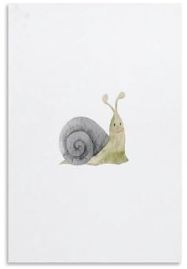 TSIDDKA Poster mit kleiner Schnecke, modernes ästhetisches Wandkunst, Poster, Geschenk für Freunde, ungerahmt, 20 x 30 cm