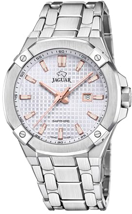 JAGUAR - Armbanduhr Diplomatic - Quartz Uhrwerk - Gehäusedicke: 11.05 mm - Gehäusebreite: 44 mm - Edelstahl - 10 ATM