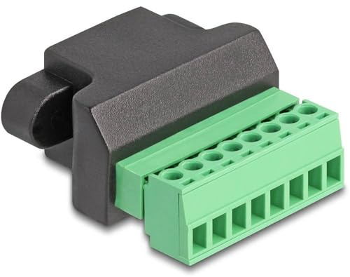 DeLOCK RJ45 Stecker Buchse auf Terminalblock Adapter für Einbau 8 Pin 2-Teilig