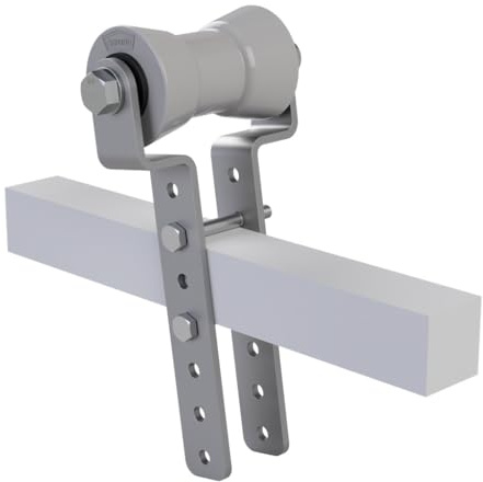 SUPROD Polyurethan Kielrolle mit Halter H höhenverstellbar Bootstrailer Sliphilfe verzinkt 130/50 mm
