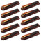 Rankomu Foldable Comb Folding Pocket Comb, 10 Pcs Handmade Knife-Style Fine-Tooth Brown Comb with Gold Buckle, Portable and Travel-Friendly