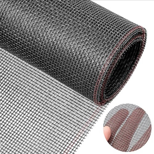MOSTFUN Tela Mosquitera por Metros 120 x 250 cm, Mosquitera de Fibra de Vidrio Cortable, Mosquiteras para Ventanas, Anti Insectos y Moscas, Malla Fina Mosquiteras para Ventanas y Puertas (Negro)