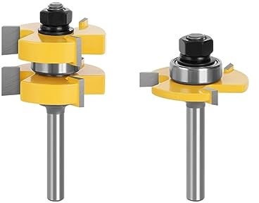 Fräser, 2 Stück/Set Nut- und Federfräser-Set, 8 mm Schaft, Nut- und Federverbindung, Holzbearbeitungs-Schneidwerkzeuge, T-Schlitz-Montage-Fräser