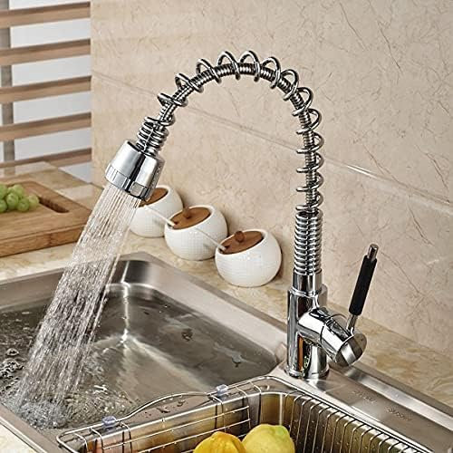 DLNTXFDG Grifo para Fregadero de Cocina para Bar, Estilo rústico, Comercial, Grifo para Fregadero de Cocina Negro Mate, Grifo Giratorio abatible para Fregadero de Cocina, Mezclador de Agua