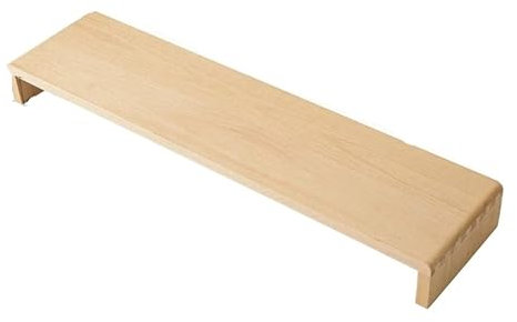 Desktop Monitor Stand Solid Wood Monitor Stand,Office Height Bracket, Computer TV Desktop Cushion, Storage Rack, Screen Riser(Beech Wood 60cm)