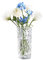 Innjoii en verre transparent pour fleurs – Vase rectangulaire de 15 cm en verre gaufré pour fleurs, terrarium, bougeoirs, verres à eau pour centre de table de mariage, bureau, plaque de glace