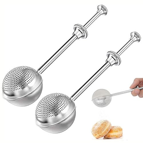 Sacudidor de azúcar en polvo, dispensador de harina para hornear pan, tamiz de harina de arroz, suministros para hornear pan de masa madre, plumero de harina versátil para hornear, ideal para