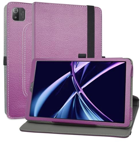 MAMA MOUTH Funda para Acer Iconia Tab A10 Funda,Cuero Sintético Rotación de 360 Grados de Función de Soporte Case Coque para Acer Iconia Tab A10 (A10-21) 10.1 Pulgadas Tablet,Púrpura
