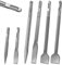BUCOMTU 6 pièces de Burin SDS plus, 2 burins pointus + 2 burins plats + 2 burins larges, trempés à chaud, solides et durables, adaptés à la maçonnerie, au béton, à la pierre naturelle