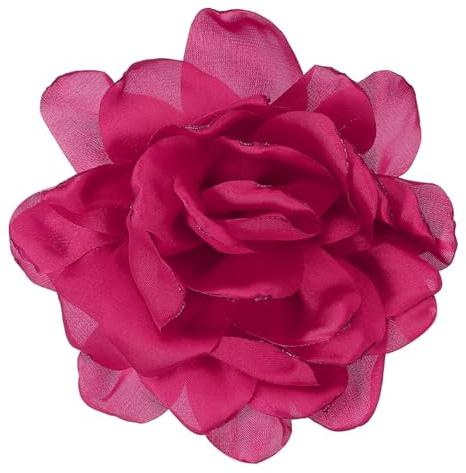 PATIKIL Grande broche florale en satin de soie pour femme, mariage, anniversaire, danse, banquet, robe, vêtements, chapeau, sac