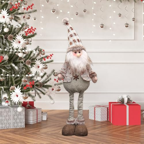 ACTOYS Weihnachtswichtel, Weihnachtsmann, Schneemann, Rentier mit Teleskopische, 21 in, Weihnachtself zum Ausziehen, Wichtel Groß, Weihnachtsdekoration, Christmas Decorations (G1)