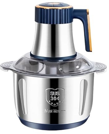 500W 5L Electric Meat Grinder & Food Chopper, 40000RPM Stainless Steel Multi-Functional Vegetable Slicer Processor with 5 Speeds Easy to Use