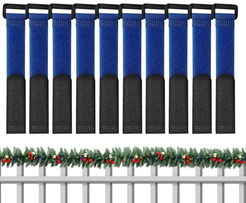 Générique Weihnachtsgirlanden für Rampen | 10 Stück verstellbare Bänder für Kränze | Kabelgurt für Garten und | für Garten Außen Zweige Haustür Mantel