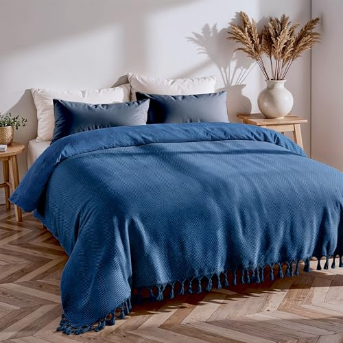 Loomvia Bettüberwurf & Tagesdecke 200x220 cm aus 100% Baumwolle - Parliament - Boho Baumwolldecke als Sofadecke, Sofaüberwurf - Pflegeinfos unter Info zu diesem Artikel