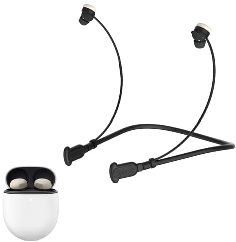 Anti-Verlust-Strap für Google Pixel Buds 2a (2025) & Pro 2 (2024) – Weiches Silikon, rutschfeste Textur, schützend Ultraleicht, passgenau für Sport, Outdoor & alltägliche Nutzung (Schwarz)