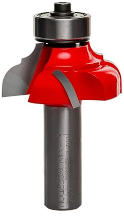 Freud 1-3/8 Quadra-Cut Classical Cove & Round Router Bit with Tico Hi-Density Carbide for Maximum Performance - Ideal for Decorative Edge Routing, 1-3/8 Diameter, 1/2 Shank, 4 Cutters - 38-614