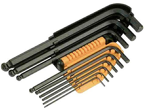 Ironside 114010 Imbusschlüssel Satz 9tlg, Kugel, lang, im Klapphalter