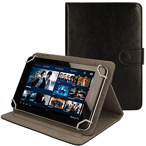 TECHGEAR® [Cosmic (8) Étui Universel pour Tablettes Lenovo A8 (A8-50) 8 Pouces - 360 Degrés de Rotation, Housse Amovible avec Stand de Visualisation (Noir)