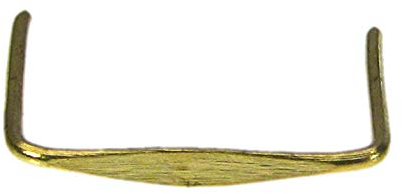 100x Kristall Verbinder 'Plain' Klammer 14mm Messing ~ Kronleuchter Lüster