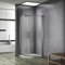 Porte de douche 90x90x185cm 1/4 de rond accès d'angle verre anticalcaire cabine douche