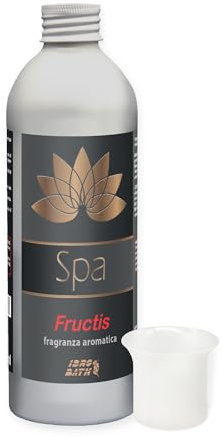 Idro Bath Fructis Concentré de Parfum Aromatique pour Spa + Gobelet Distributeur Gradué, Parfum Fruité, pour Spas et Bains à remous - 250 ML