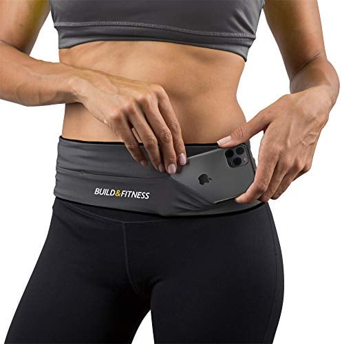 Build & Fitness Lauf Gürtel Damen und Herren, Flip-Taille Gürteltasche, Schlüsselclip - Handytasche Passend für iPhones, Samsung