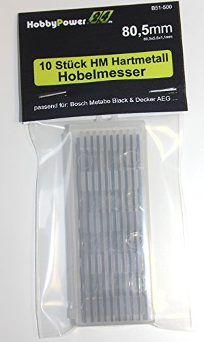 10 Stück Hartmetall HM Hobelmesser Wendemesser 80,5 für ELU MFF81 / MFF40 / MFF80