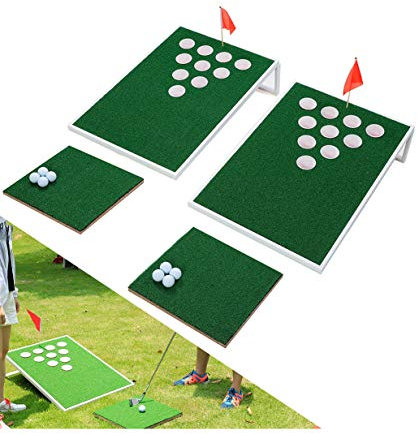 SPRAWL Cornhole Outoor Golf Spiel Golf Pong Set Golf Chipping Boards Golf Praxis Trainingshilfe Tolles Hinterhof-Spiel