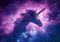 A4| Pink Purple Einhorn Poster Größe A4 Stary Space Fantasy Poster Geschenk #14344
