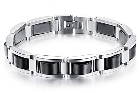 WANGLXTC Armbänder Mode Herren Armband Charme Titan Stahl Kette mit Cool Schmuck Dekoration Schmerzlinderung,1 Stück, D