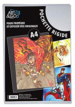 ART&GO Transparent Hard Protective Case for Storing, Protecting and Displaying Collectibles, Artwork, Original Drawings, PH Neutral A4