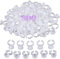WZYTEU 300 pcs Einweg Kleberinge,für Wimpern Extensions Make-up Tool Pigment Kleber Halter Augenbraue Tätowierung Ink Caps (White,13mm)
