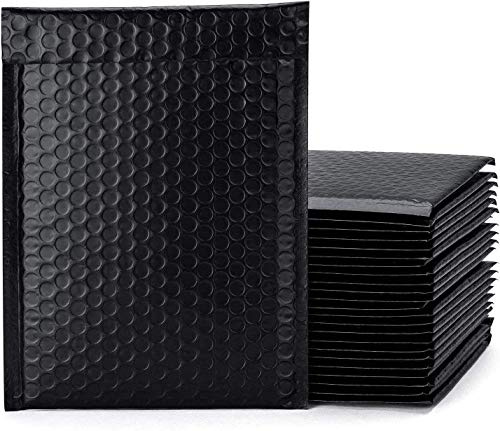 AHUNTTER Poly-Luftpolster-Versandtaschen, 216 x 281 mm, Schwarz, 30 Stück