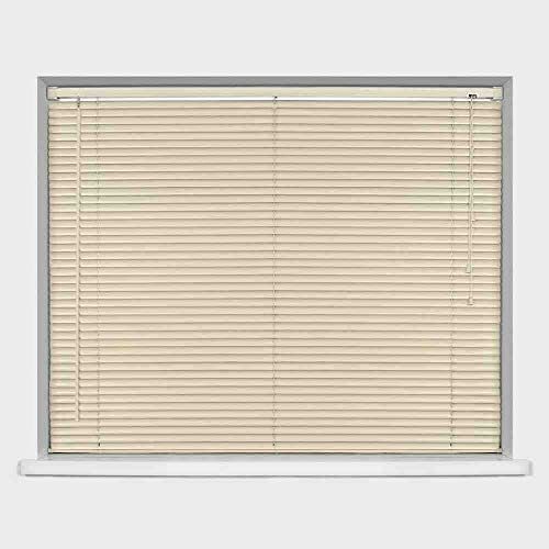 PVC Venetian Blind Blinds Easy Fit Curtains Trimmable Fittings Windows Treatment Shutters Twist Open Close (Ivory/Cream, 120x150)
