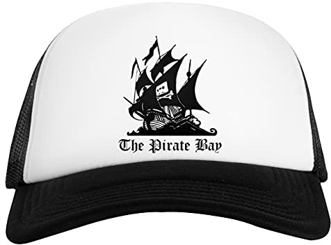 The Pirate Bay Weiß Schwarz Unisex Baseball Cap White Black