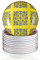 Suppenteller Porzellan, vancasso JASMIN 12 teilig Tiefteller bunt, Ø 21 cm, Geschirr Tellerset Suppenschalen, Aladin Serie, 700ml