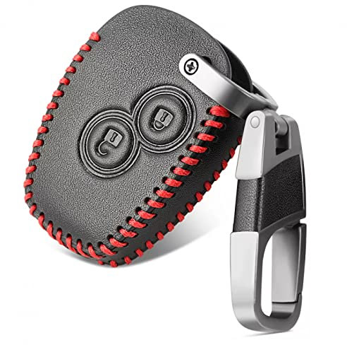 Leder Autoschlüssel Fall Abdeckung für Renault Duster Clio Dacia 3 Twingo Logan Sandero Modus 2 Tasten Remote Auto Remote Shell Fob