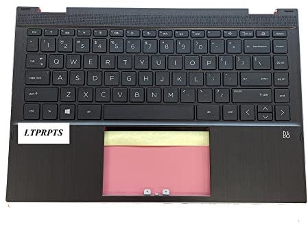 Replacement for HP Pavilion X360 14 DW 14T-DW Laptop Upper Case Palmrest Keyboard Assembly Part L96526-001 L96524-001 6070B1744903 Gray