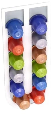 Support pour capsules de café Nespresso, support pour 12 capsules, support mural (blanc)