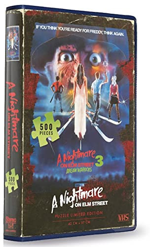 SD TOYS Puzzle 500 Teile VHS Nightmare ELM Street Limited Edition, Schwarz, Standard (SDTWRN25586)