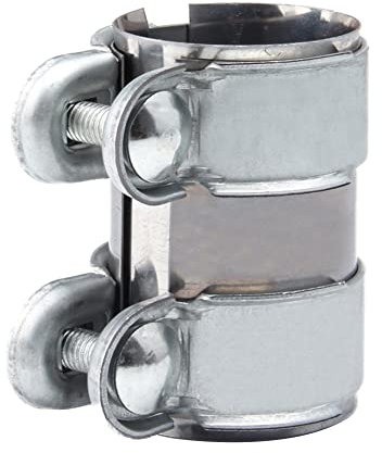 iSpchen Auspuffschelle Edelstahl Turbo Auspuff Schelle Rohrverbinder 50mm Rohr Doppelschelle Universal Auspuffrohr Rohrschelle Verbinder modifizierte Zubehör