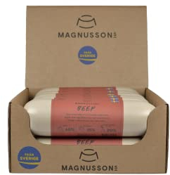 MAGNUSSONS (12 x 650 G) | Geeignet für Welpen, Junghunde und Erwachsene Hunde Aller Rassen | Alleinfuttermittel | Dampfgegart (Beef)