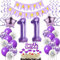Deko 11. Geburtstag mädchen Lila,Geburtstagsdeko 11 jahre mädchen Luftballons 11 Geburtstag dekoration lila,Folienballon 11 Geburtstag deko mädchen Violett Tortendeko 11 Geburtstag Mädchen deko