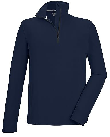 killtec Herren Ksw 99 Mn FLC Shrt Fleeceshirt Mit Stehkragen Und Reißverschluss, Blau, XXL EU