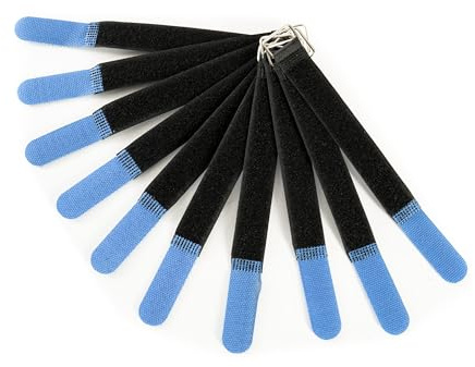MUSIC STORE, Kabelklett Blau, 20 cm MkII, 10er-Pack