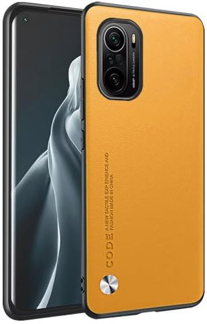 HONLEN Hülle für Poco F3 / Poco F3 5G / Xiaomi MI 11i (6.67 Inches) Business Telefonhülle aus Leder mit Rückseite, Gelb