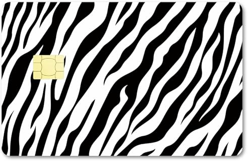 CREATCABIN Zebra-Print-Kartenaufkleber,Kreditkarten-Skin,Wasserdicht,Debit-Bankkarten-Aufkleber,Hautschützend,Kreditabdeckung,Kartenaufkleber,Abnehmbar,Schlank,Für Transport,Kartendekoration,186x137mm