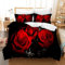 Leleyouzer Mädchen Erwachsene Rote Rose Bettwäsche,3D Rose Blumenmuster Mikrofaser Bettbezug mit Reißverschluss und 2 Kissenbezug 50 x 75cm (Rose 1, 135×200 cm)